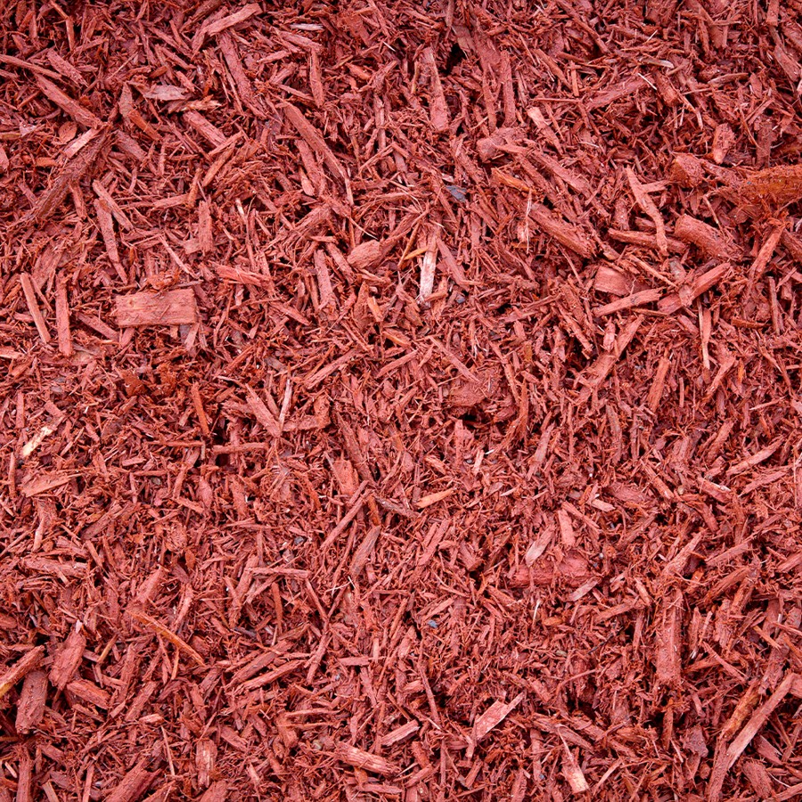 Red Dyed Mulch material sample